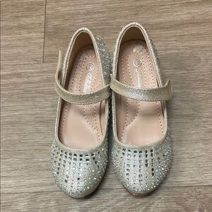 All Things Fabulous Sparkling Gold Kids Dress Shoes